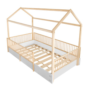 Estructura de madera con bordes redondeados