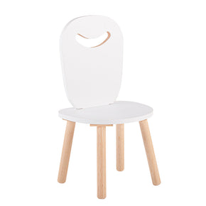 Silla infantil fácil de limpiar melamina blanca