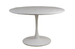 Mesa Tulipan Ovalada tipo Marmol