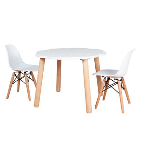 Comedor infantil de madera con mesa nube