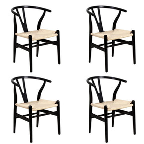 4 Sillas Wishbone Hazelnut