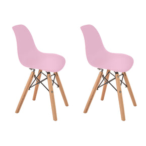 Vista lateral silla infantil diseño Eames icónico