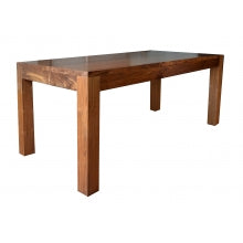 Mesa rectangular moderna de chapa nogal